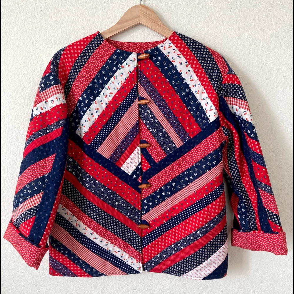 BEAUTIFUL hand-quilted jacket, made in Los Gatos, CA.